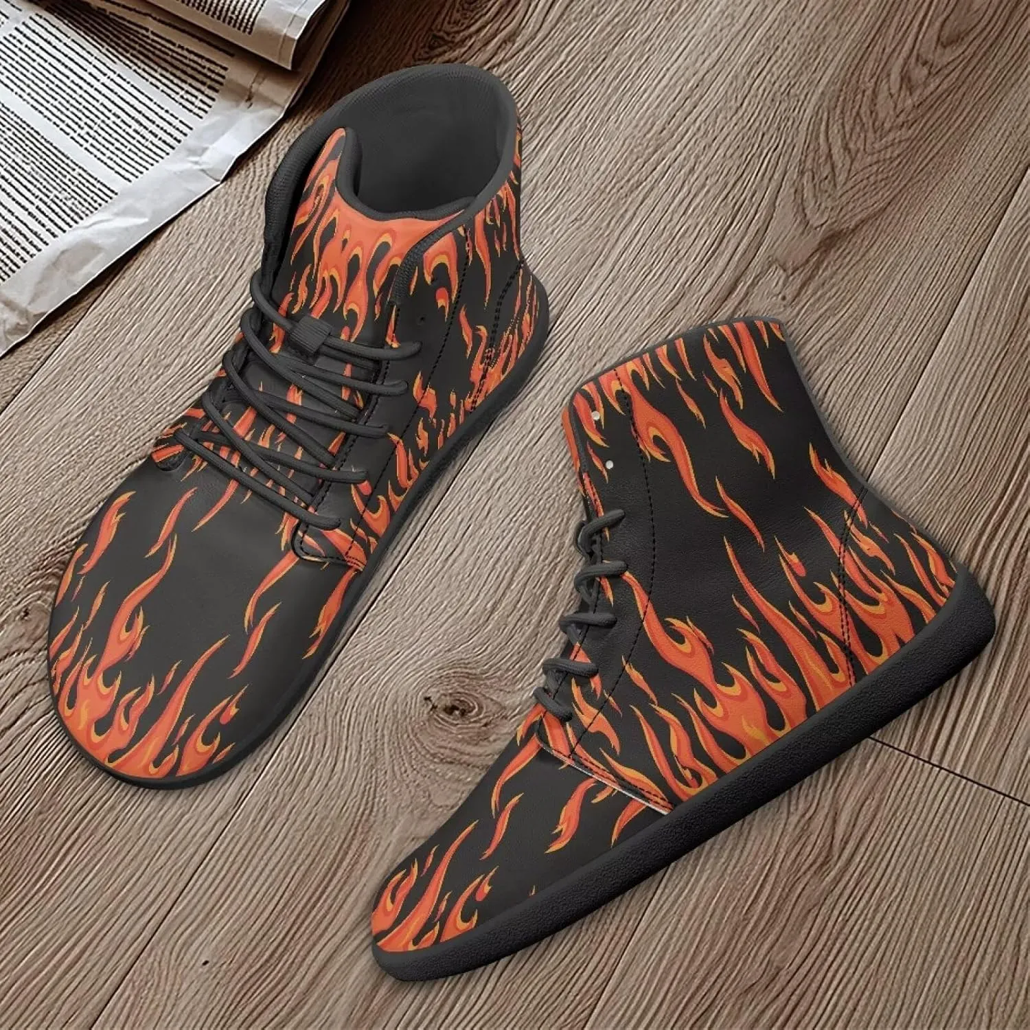 Mens Barefoot Shoes Wide Width High Top Sneakers for Men Cool Shoes