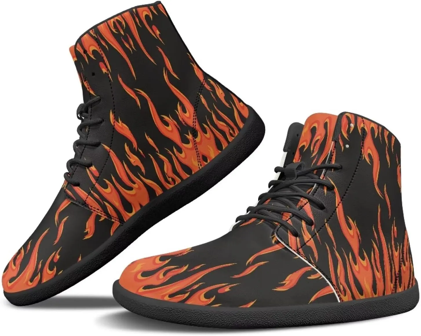 Mens Barefoot Shoes Wide Width High Top Sneakers for Men Cool Shoes