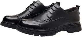 Men's Classic Lace Up Low Top Leather Dress Shoes Men Dressy Suit Tuxedo Metal Shoelaces Weeding Prom Derby Shoes