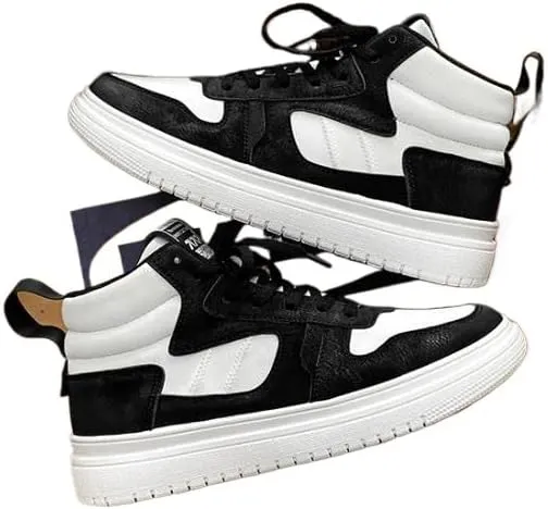 Men's Fashion High Top Skate Walking Shoes Road Running Skateboarding Sneakers