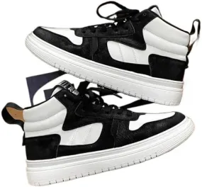 Men's Fashion High Top Skate Walking Shoes Road Running Skateboarding Sneakers