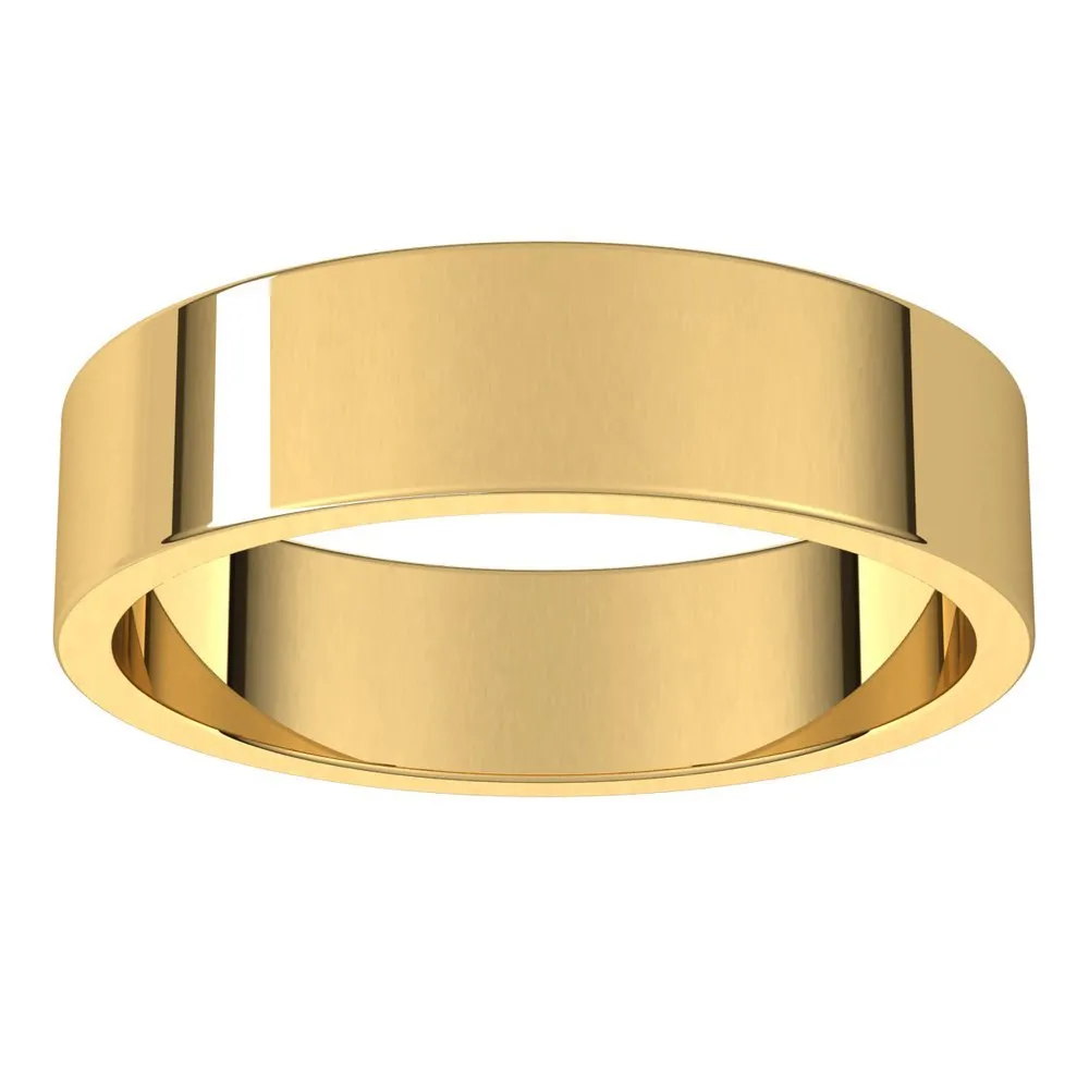 Men's flat Wedding Band | 5MM