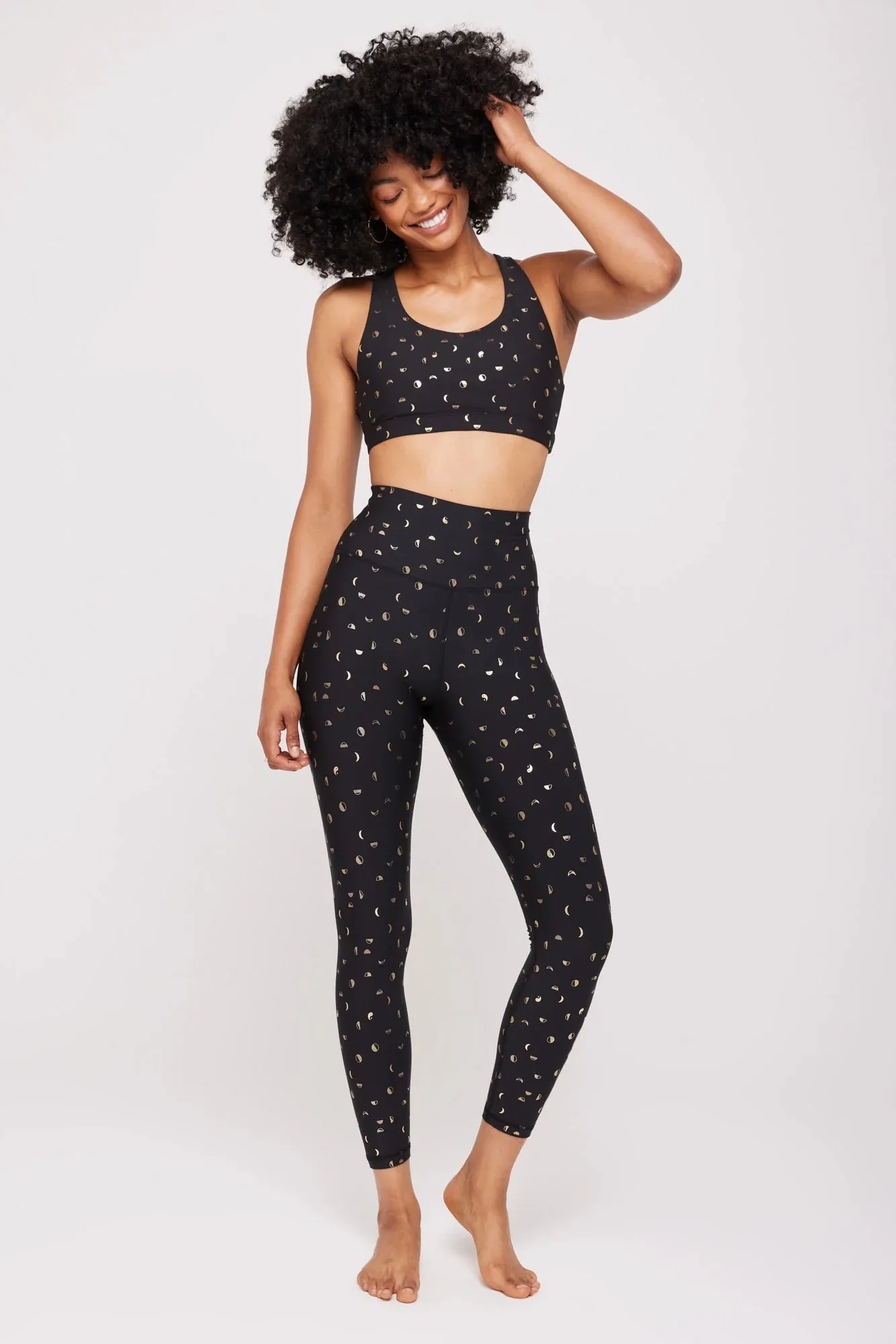 Studio Dream Tech Bra: Moon Phase Gold Foil