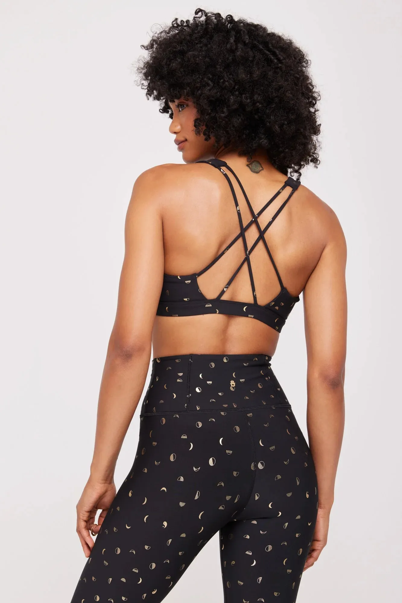 Studio Dream Tech Bra: Moon Phase Gold Foil
