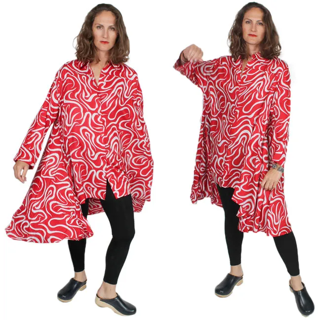 Sunheart Matisse Top Boho Hi-Low Resort Wear Lagenlook Sml-7x