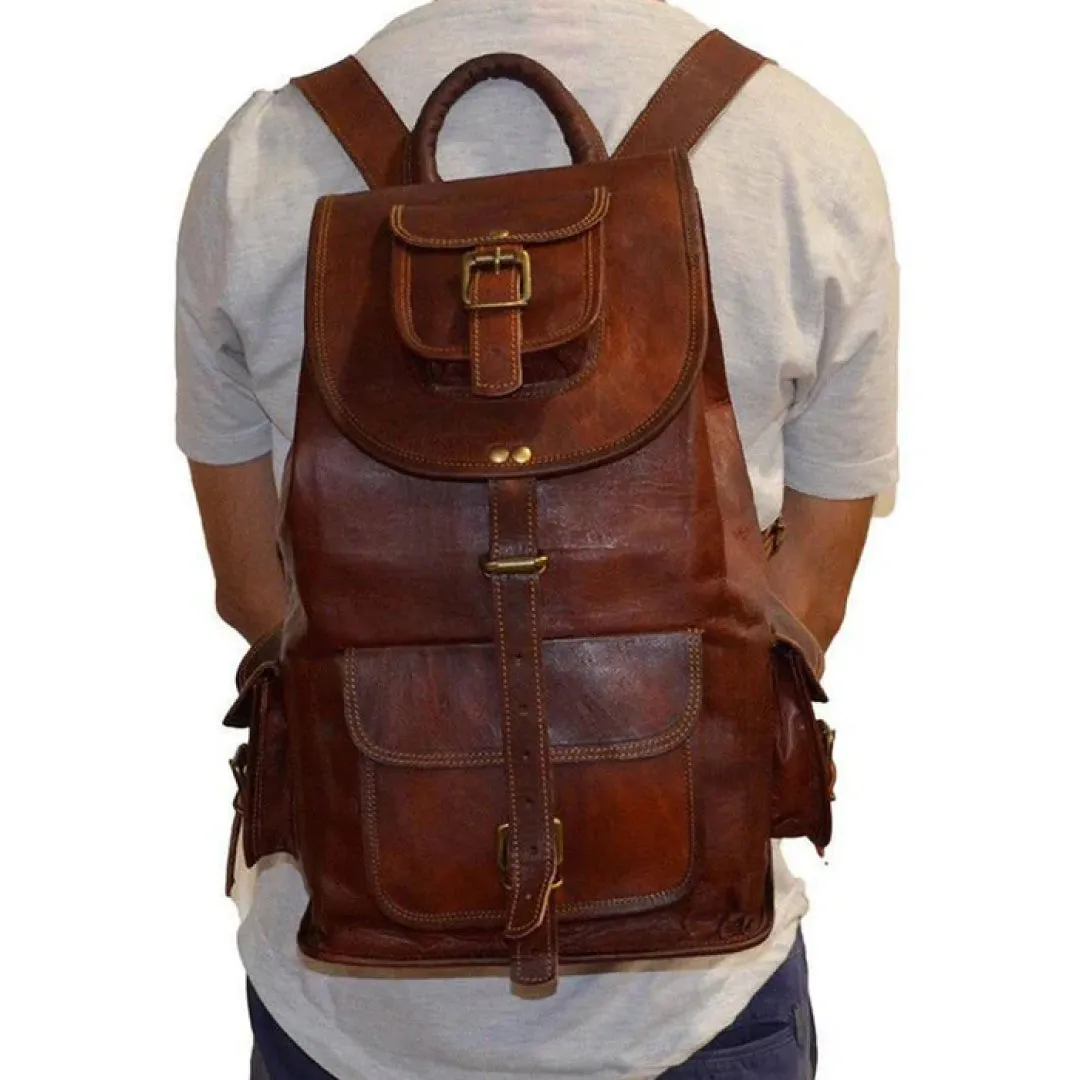 The Outdoor Hiking Leather Backpack