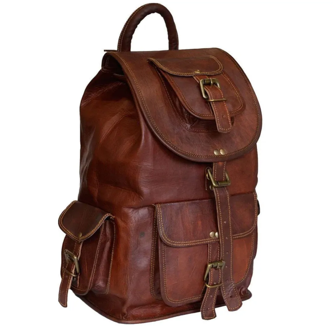 The Outdoor Hiking Leather Backpack