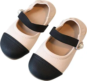 Toddler Girls Dress Shoes Color Block Ballet Flats Flower Girl School Party Toddler Girl Mary Jane Shoes