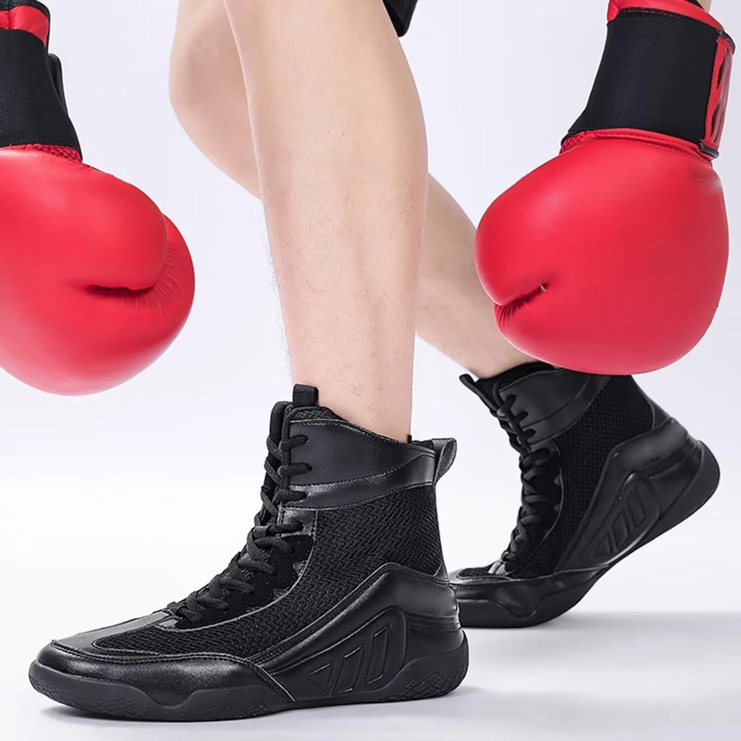Trainer Boxing Shoes - Professional Breathable Wrestling Shoes, Training Shoe for Adult & Youth Men Women Non Slip Rubber Sole Lightweight Boots