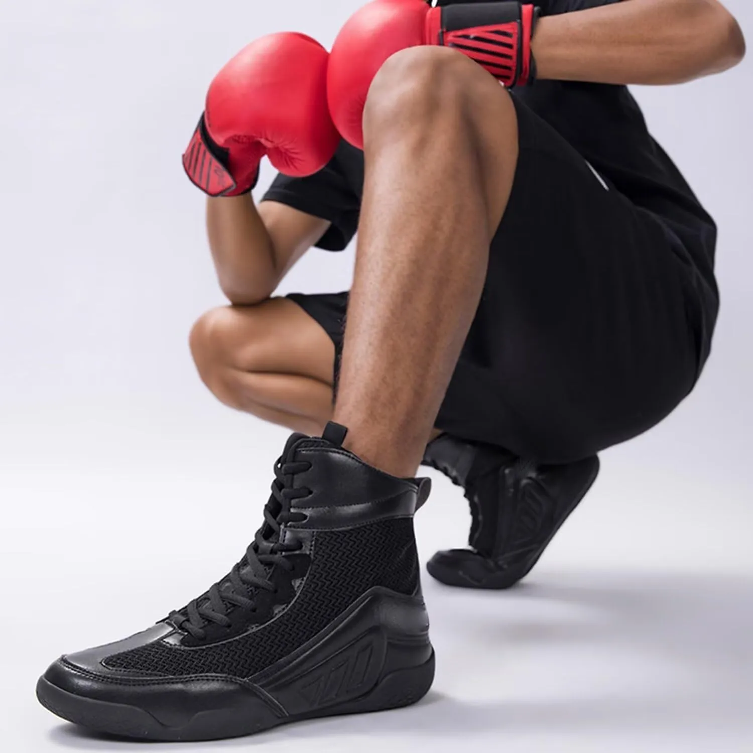 Trainer Boxing Shoes - Professional Breathable Wrestling Shoes, Training Shoe for Adult & Youth Men Women Non Slip Rubber Sole Lightweight Boots