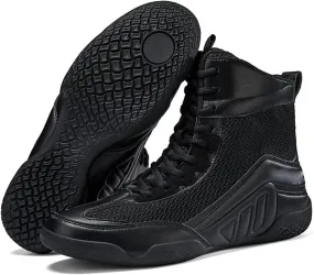 Trainer Boxing Shoes - Professional Breathable Wrestling Shoes, Training Shoe for Adult & Youth Men Women Non Slip Rubber Sole Lightweight Boots