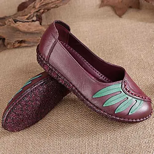 Women Leather Handmade Flat Loafers