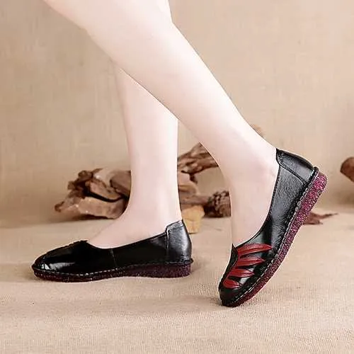 Women Leather Handmade Flat Loafers