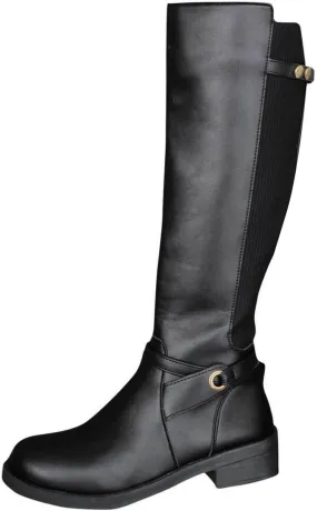Women's Knee High Boots, Fall Boots for Women 2024 Trendy Side Zipper Chunky Block Heel Combat Booties Riding Boot