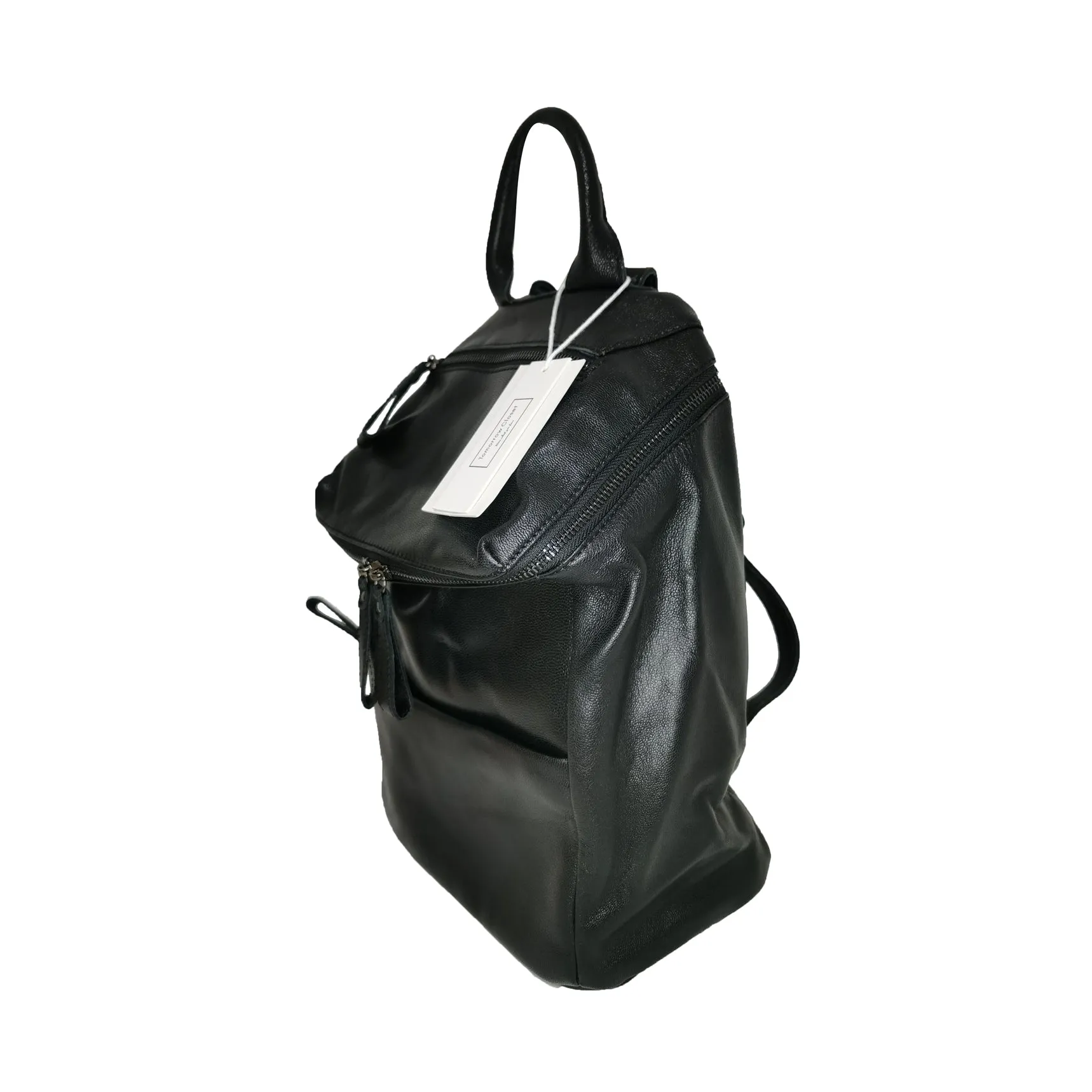 Women's lambskin leather backpack Flat Top design
