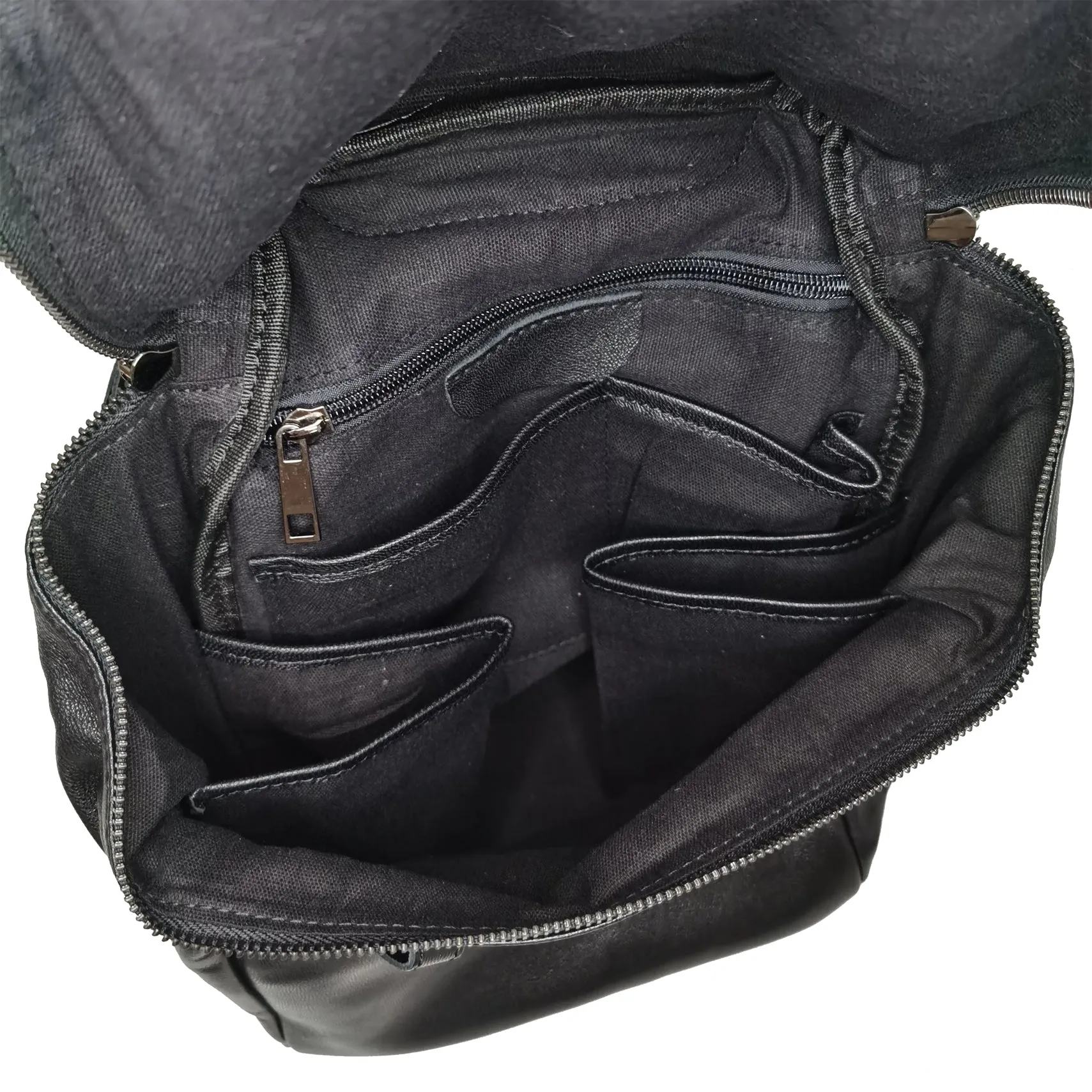 Women's lambskin leather backpack Flat Top design