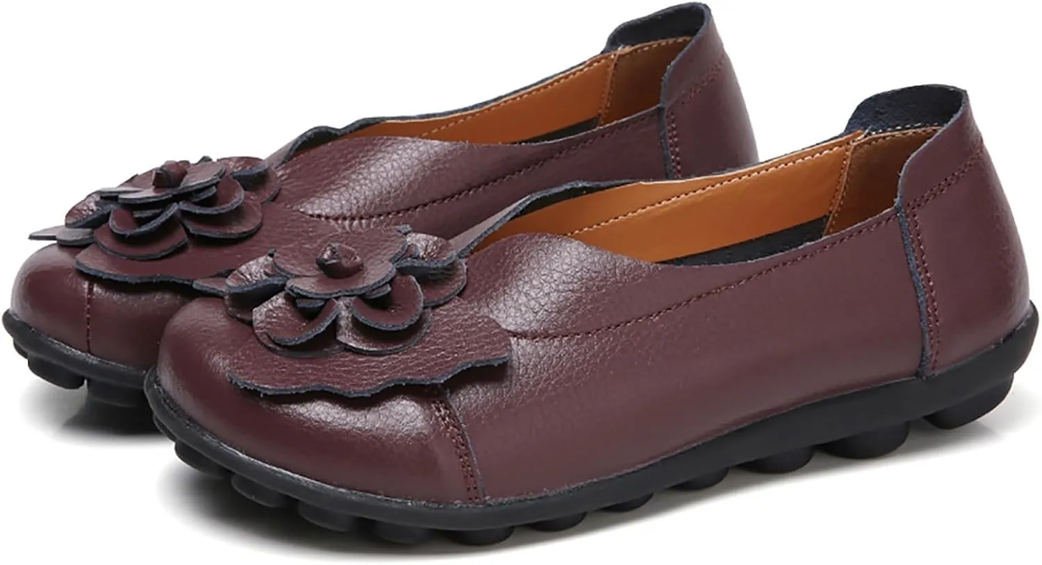 Womens Orthopedic Loafers Summer Comfortable Closed Toe Low Heel Flat Wide Width Flats Breathable Casual Outdoor Shoes Work Dressy Shoe Shopping Standing Shoes