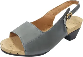 Womens Orthopedic Sandals Fashion Low Heel Wedge Sandals Lightweight Non Slip On Sandal Ladies Fashion Elegant Dance Shoes with Strappy Ankle Strap Metal Buckle