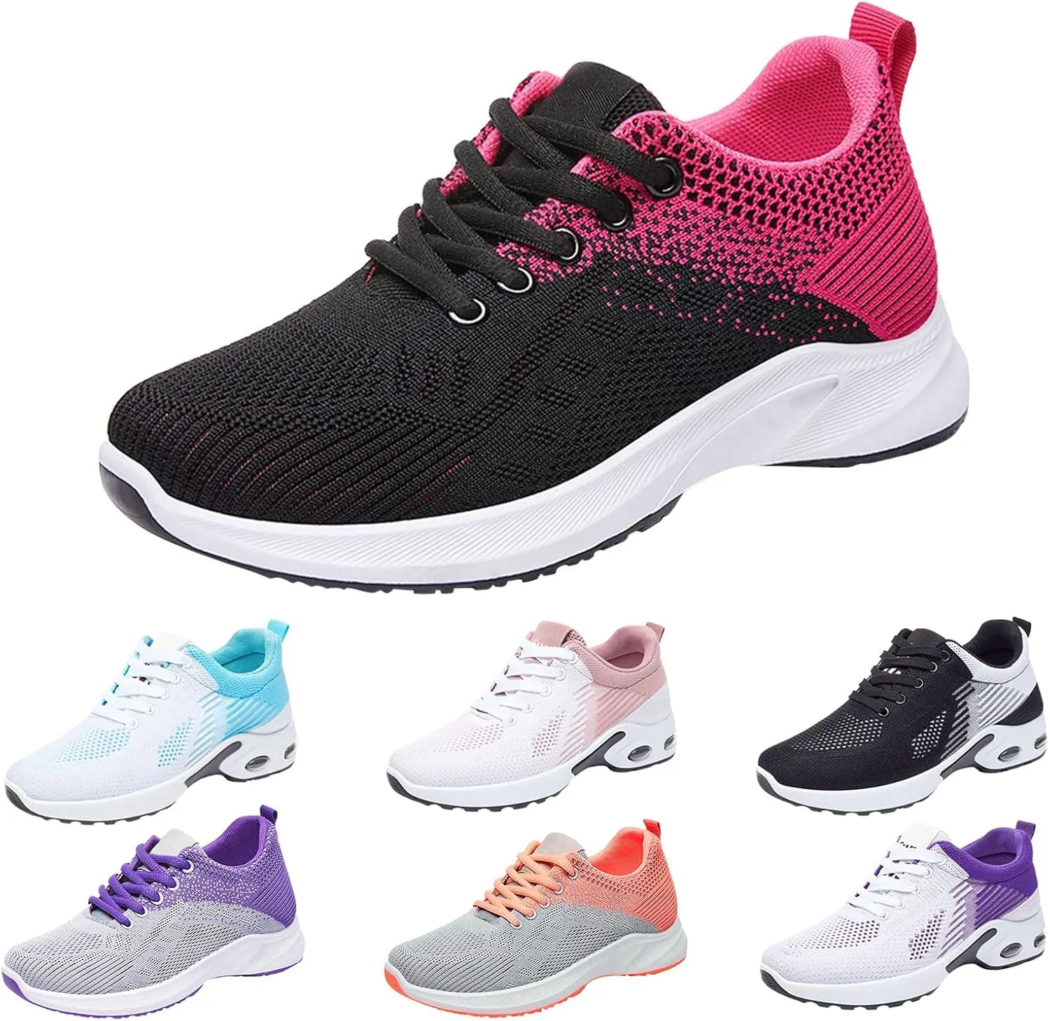 ZWRXW Running Shoes for Women Men Unisex Non-Slip Tennis Gym Workout Athletic Shoes Comfortable Lightweight Breathable Walking Sneakers Summer Fashion Sneaker Footwear